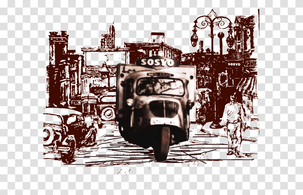 About Us Vintage Car, Metropolis, City, Urban, Building Transparent Png