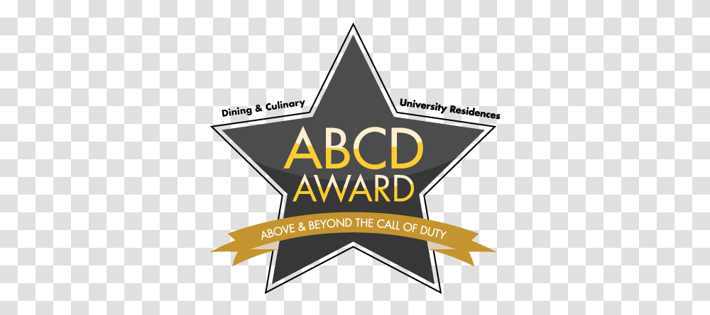 Above And Beyond The Call Of Duty Award Badge, Star Symbol, Lighting Transparent Png