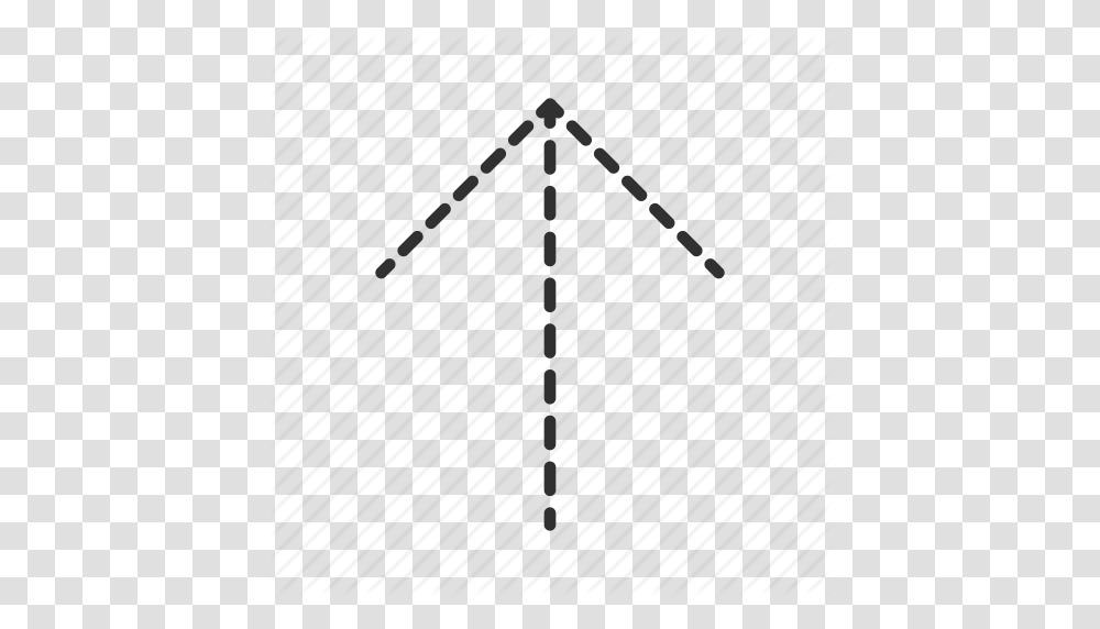 Above Arrow Dashed Arrow Forward Straight Ahead Up Upload Icon, Antenna, Electrical Device, Triangle, Pattern Transparent Png