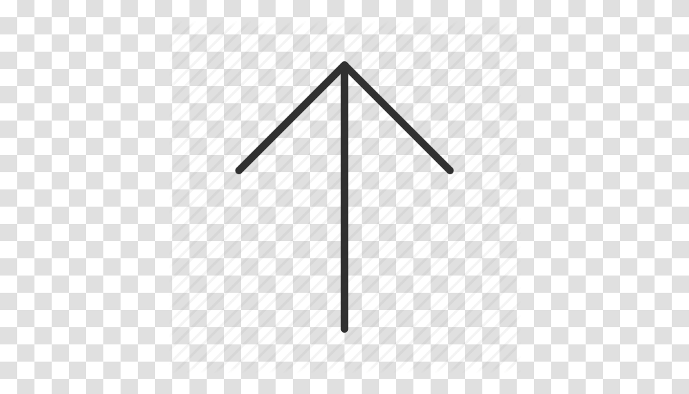 Above Arrow Thin Arrow Thin Rounded Line Arrow Up Upload Icon, Triangle, Pattern, Ornament Transparent Png
