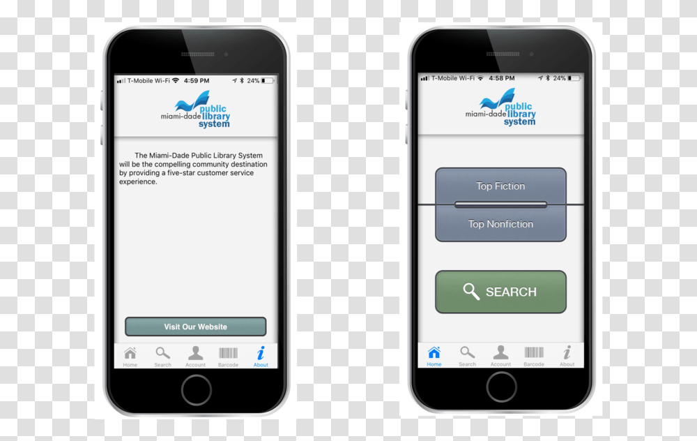 Above Is The Existing App Used By Miami Dade Public Iphone, Mobile Phone, Electronics, Cell Phone Transparent Png