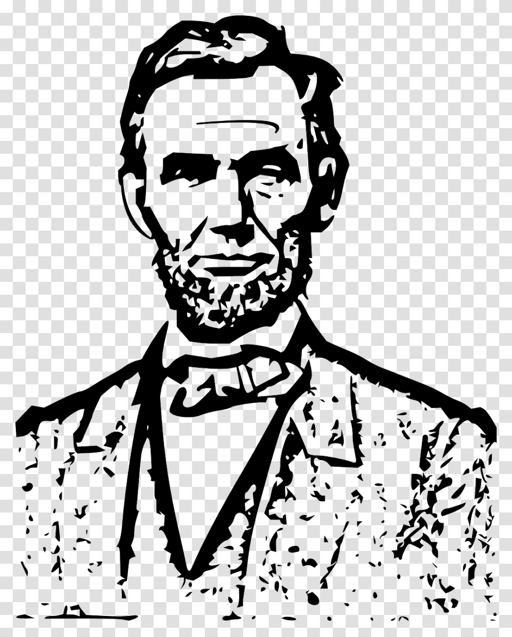 Abraham Lincoln Abraham Lincoln Line Art, Stencil, Face, Person, Human Transparent Png