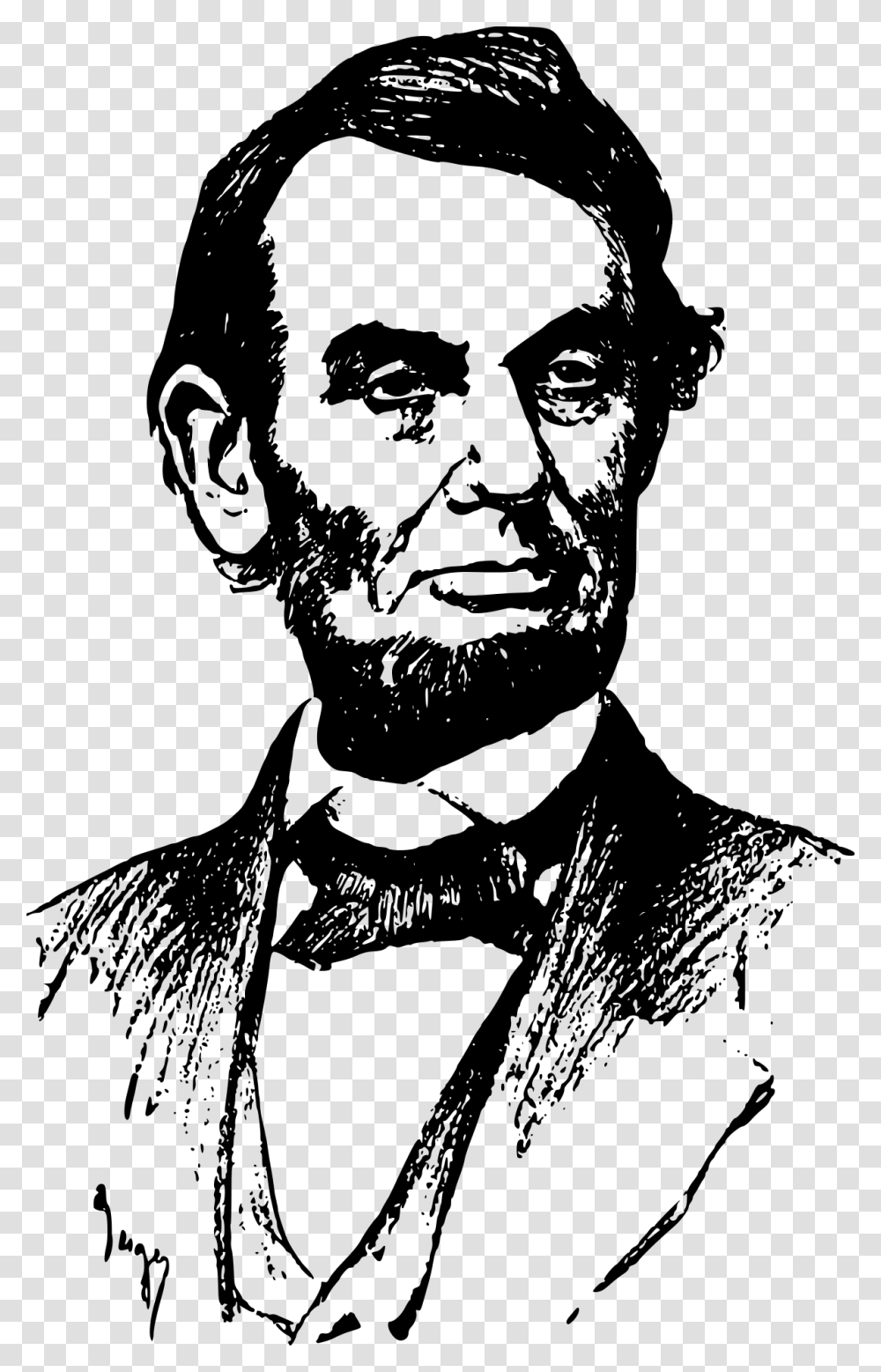 Abraham Lincoln, Celebrity, Gray, World Of Warcraft Transparent Png