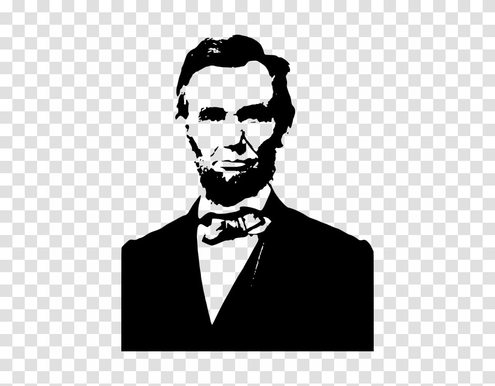 Abraham Lincoln, Celebrity, Person, Human, Stencil Transparent Png