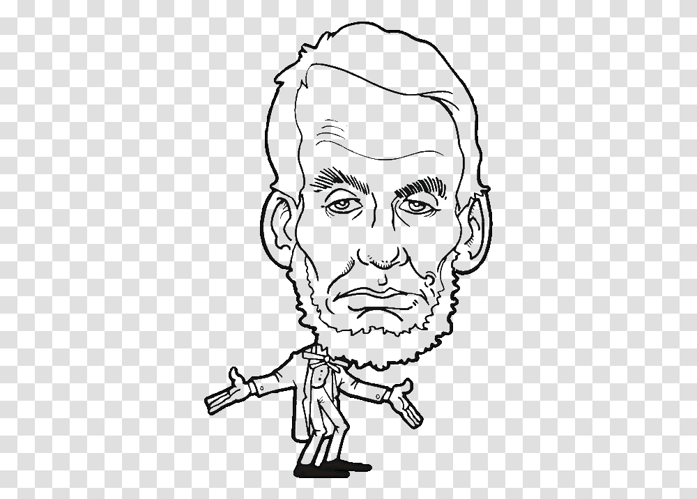 Abraham Lincoln Coloring Book Lincoln Memorial Caricature Abraham Lincoln, Head, Face, Person, Human Transparent Png