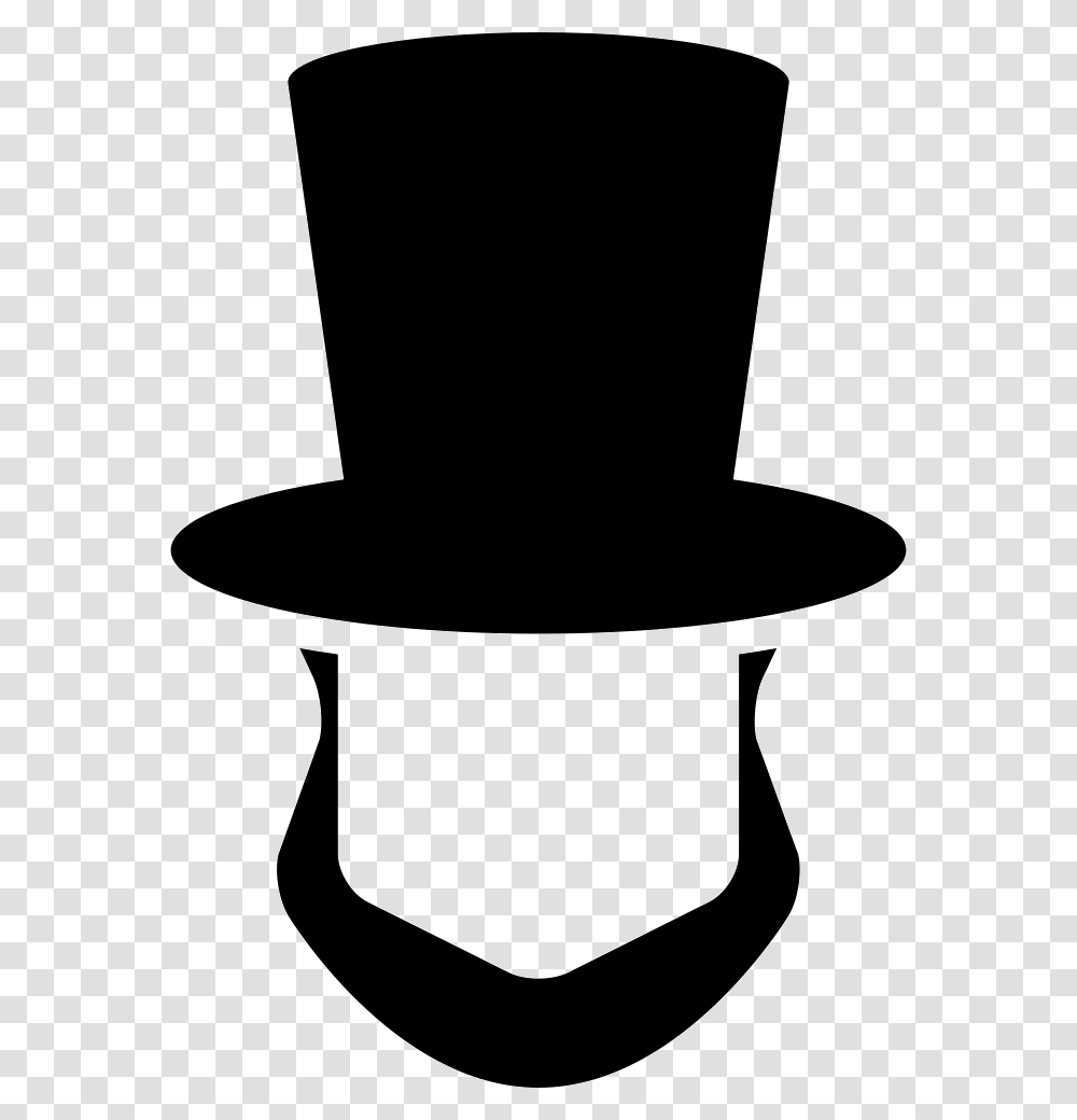 Abraham Lincoln Hat And Beard Shapes Icon Free Download, Stencil, Lamp, Silhouette Transparent Png