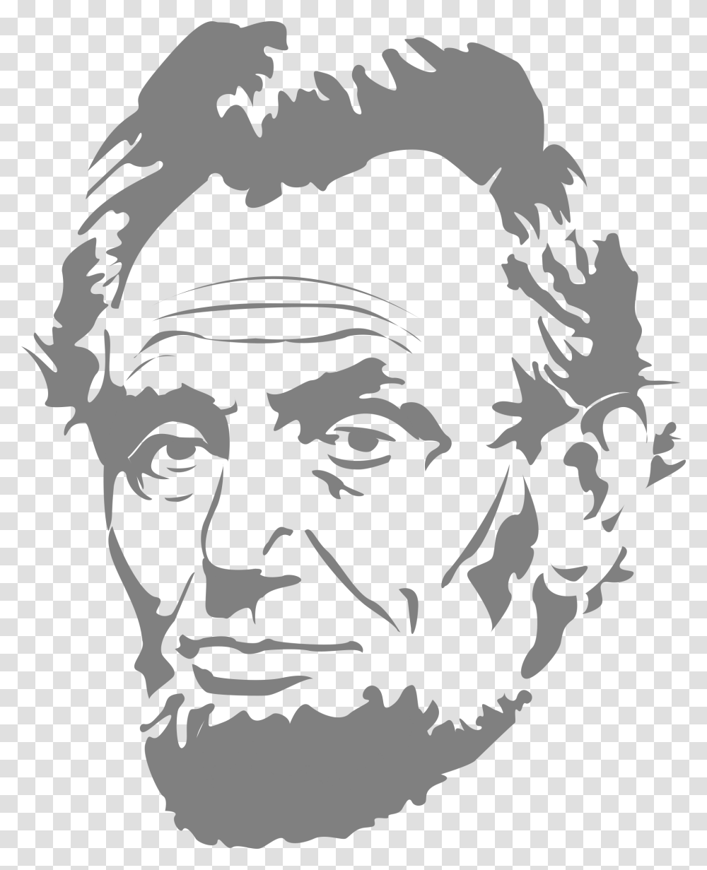 Abraham Lincoln Icon, Stencil, Face, Person, Human Transparent Png