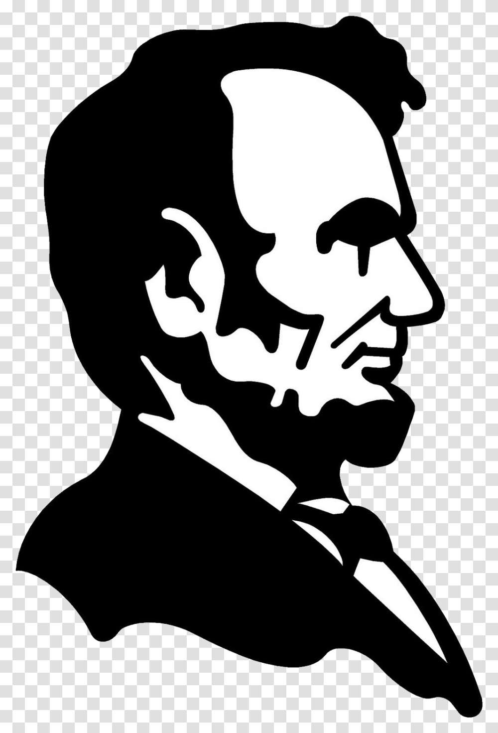 Abraham Lincoln Springfield Jr Blues Logo, Stencil, Face, Person, Human Transparent Png