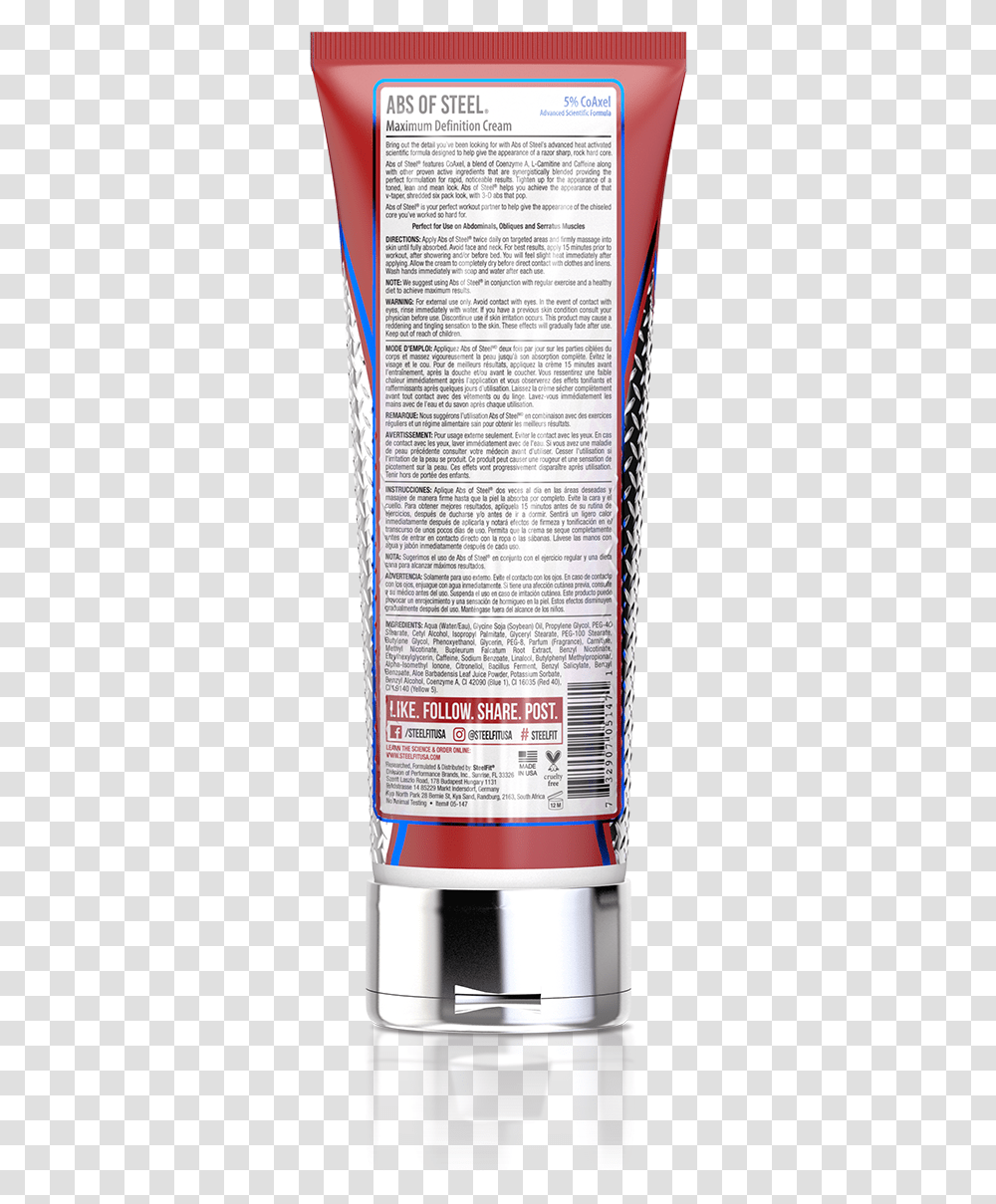 Abs Of Steel Cosmetics, Label, Tin, Can Transparent Png