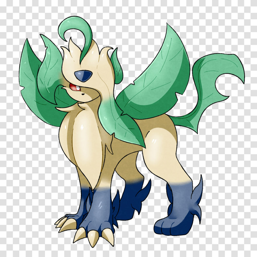 Absolleafeon Fusion Pokemon, Dragon, Painting Transparent Png