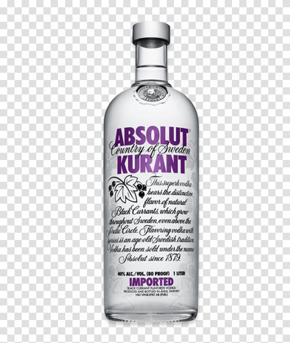 Absolut Kurant Vodka 700ml Vodka Absolut Kurant 750 Ml, Liquor, Alcohol, Beverage, Drink Transparent Png