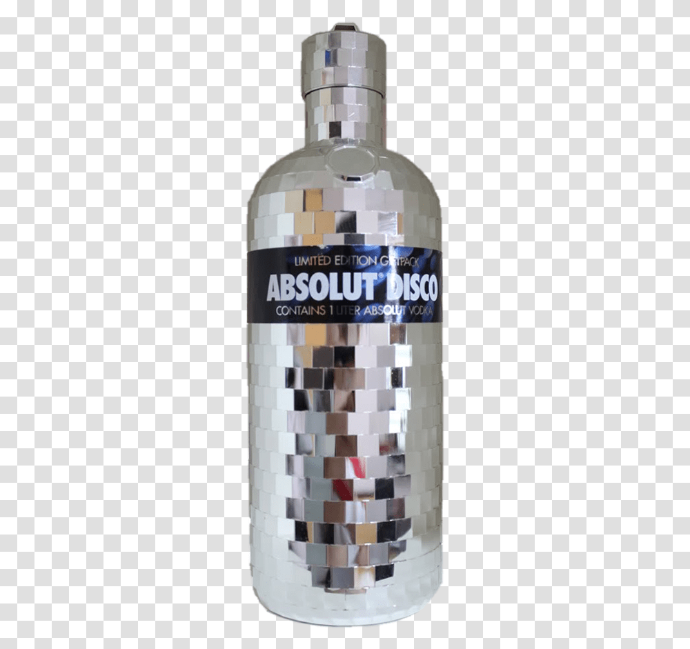 Absolut Vodka Disco Bottle, Beverage, Alcohol, Liquor, Aluminium Transparent Png