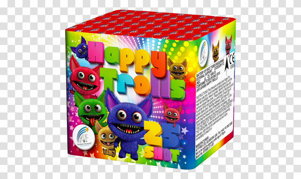 Absolute Fireworks Happy Trolls 25 Shot Barrage Astounded Trolls, Toy, Text, Food, Nature Transparent Png