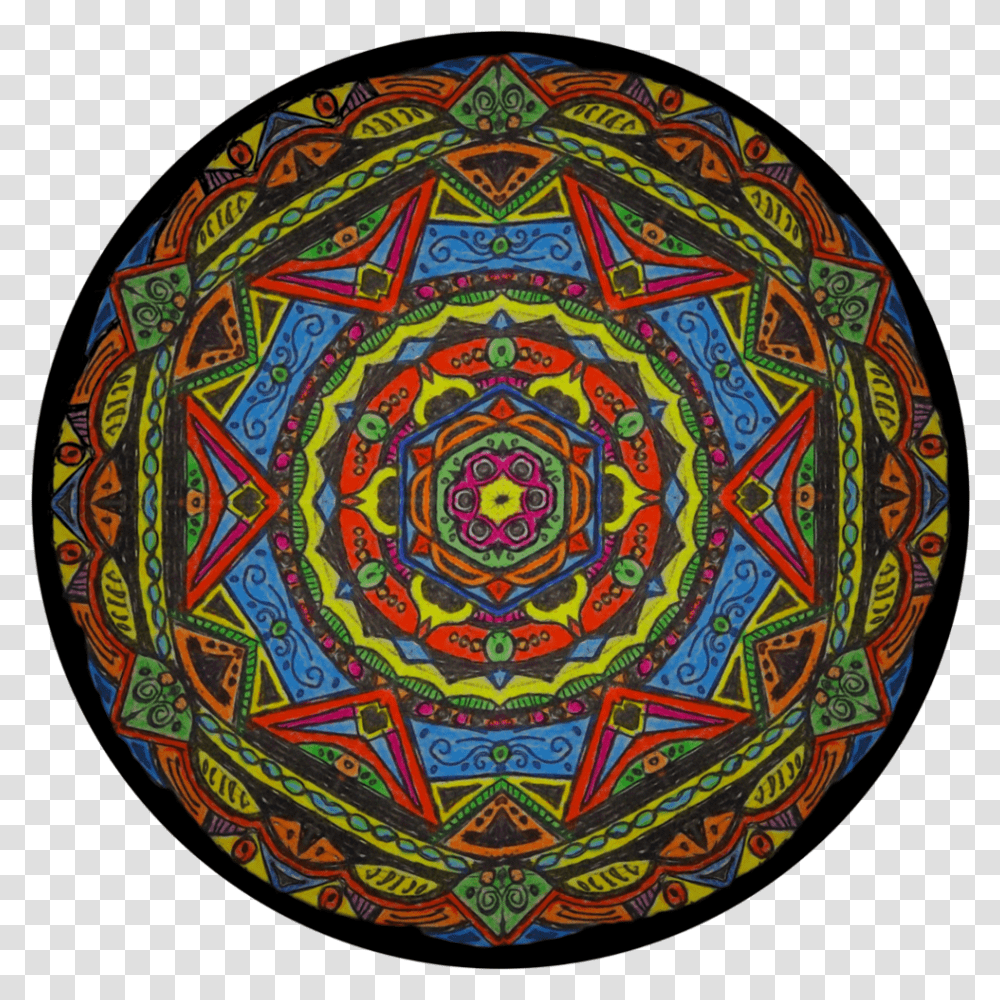 Abstact Hand Drawn And Mandala Image Circle, Ornament, Pattern, Rug, Fractal Transparent Png