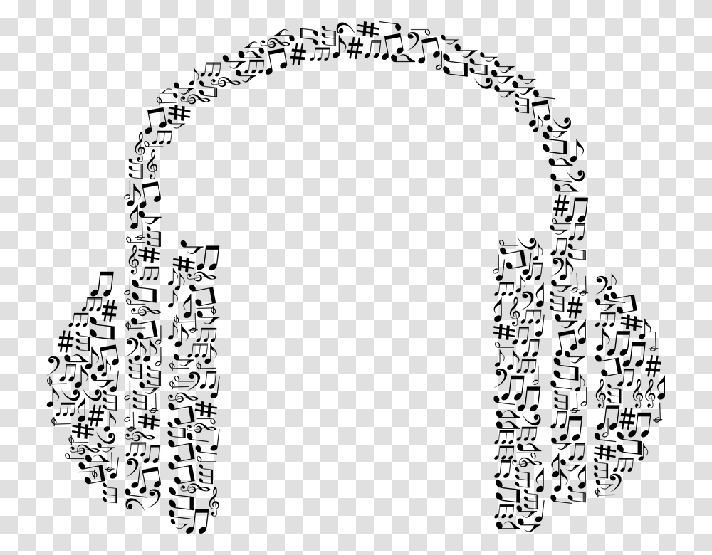 Abstract Art Audio Aural Ear Headphones Hearing Headphone Music Note Clipart, Gray, World Of Warcraft Transparent Png