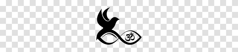 Abstract Bird On Infinity Symbol With Om, Gray, World Of Warcraft Transparent Png