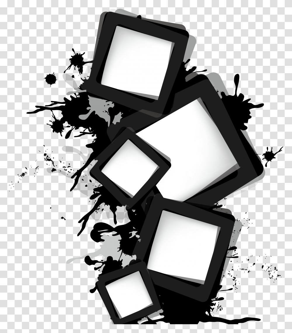 Abstract Black Border, Lamp, Electronics, Silhouette Transparent Png