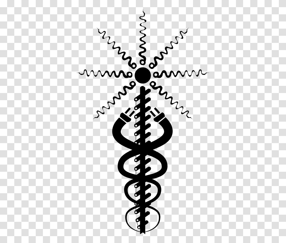 Abstract Caduceus Calligraphy, Gray, World Of Warcraft Transparent Png