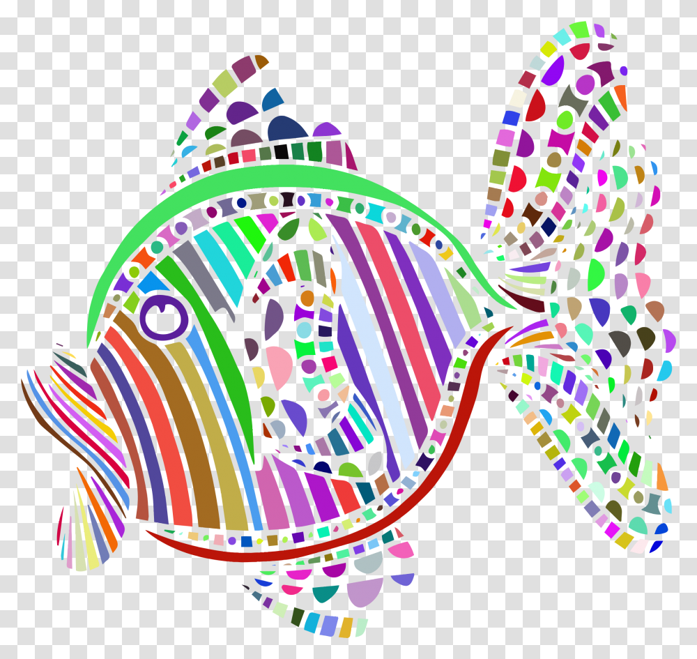 Abstract Colorful Fish Clip Arts Fish Silhouette Images Clipart, Pattern, Doodle, Drawing, Fractal Transparent Png