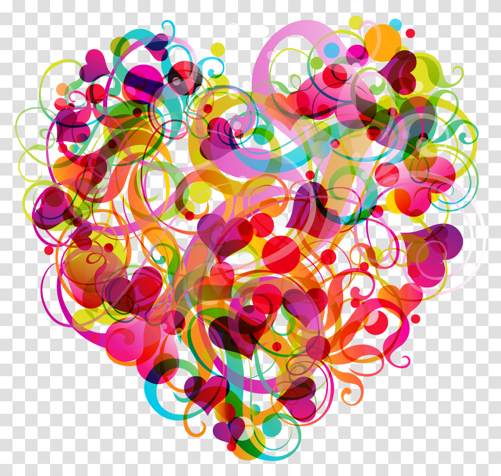 Abstract Colorful Heart Clipart Best Web Pattern Transparent Png