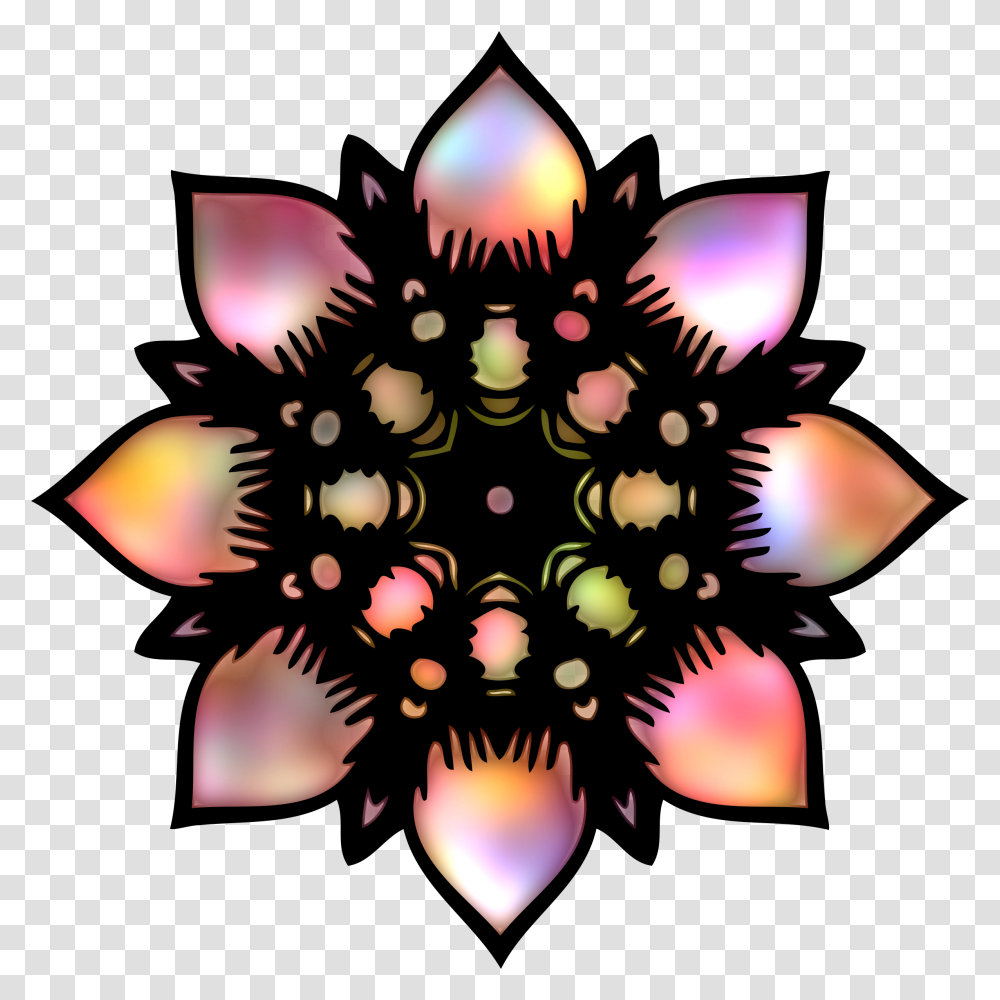 Abstract Flower 4 Clip Arts Mehndi Vector, Ornament, Pattern, Lamp, Fractal Transparent Png