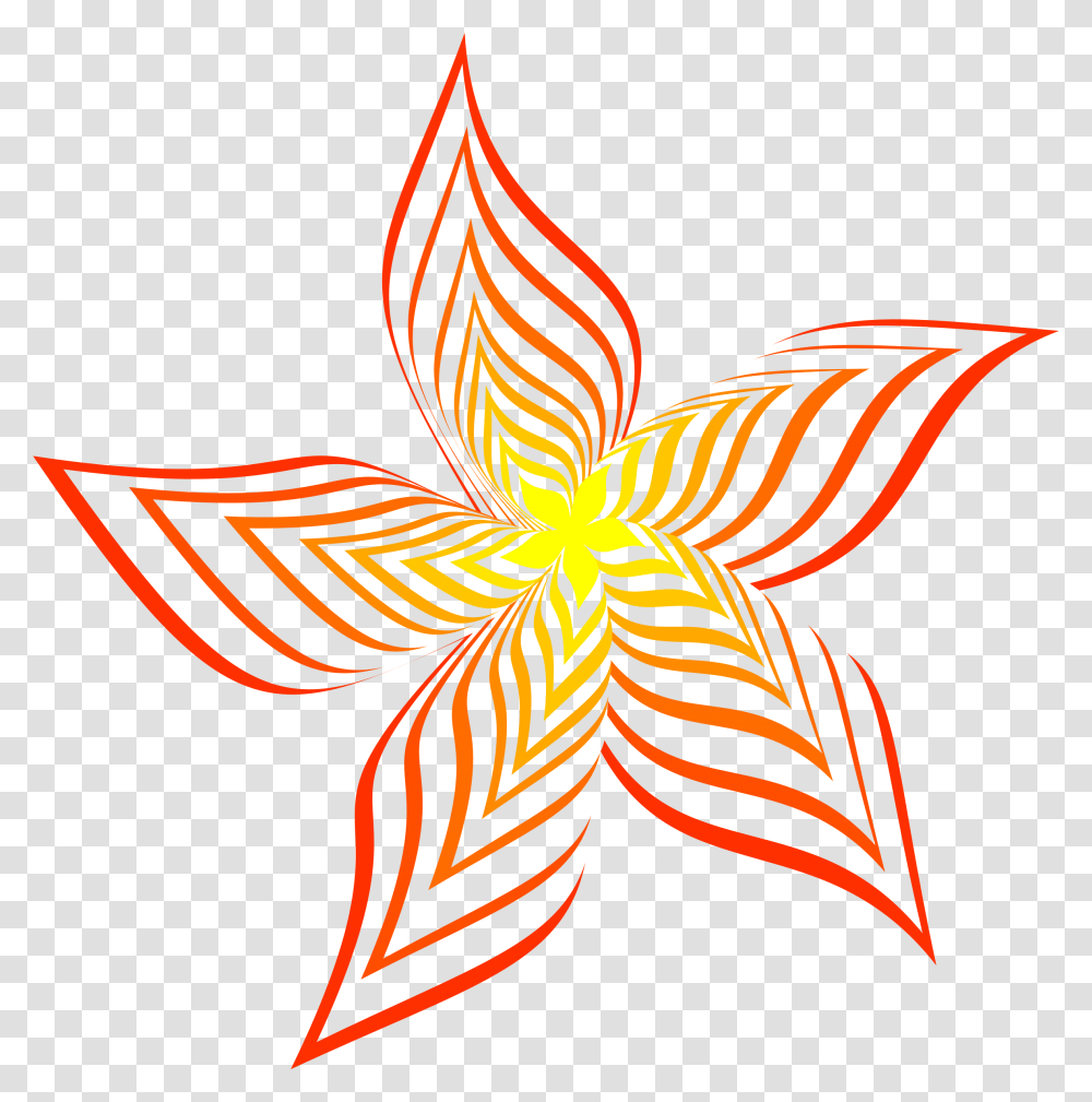 Abstract Flower Art Drawing Color Abstract Line Art, Star Symbol, Leaf, Plant Transparent Png