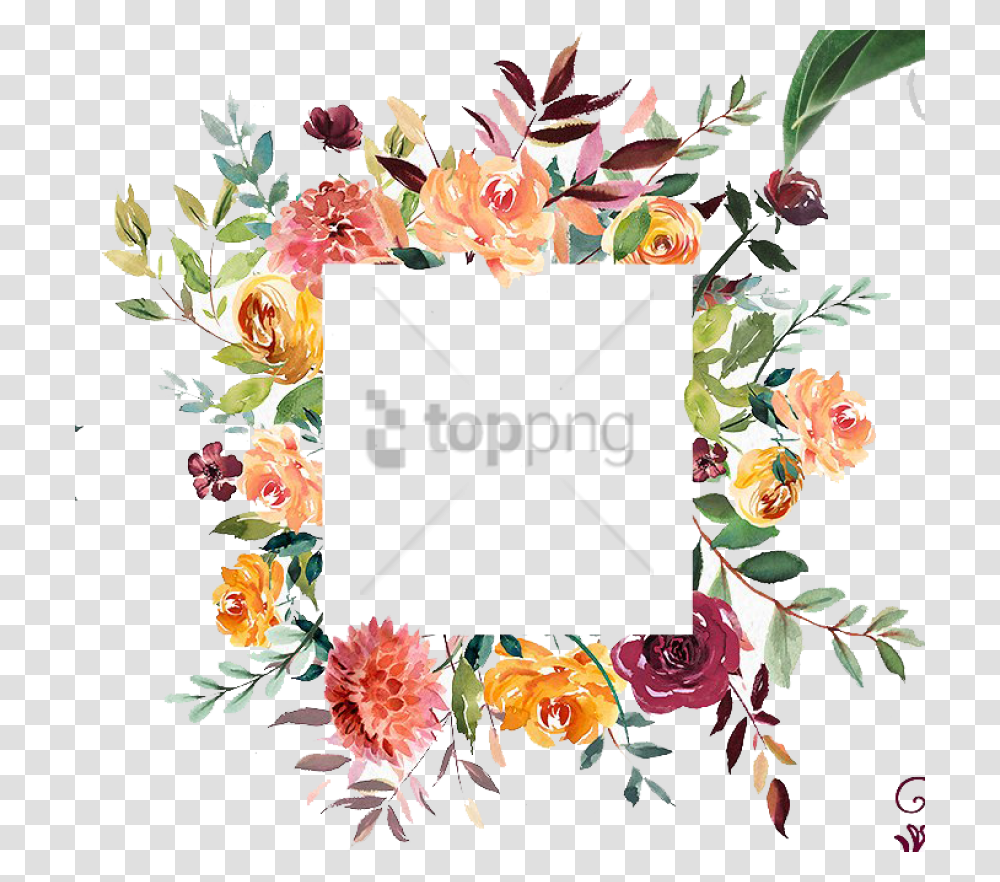Abstract Flower Images Free Download Clip Square Floral Frame, Graphics, Art, Floral Design, Pattern Transparent Png