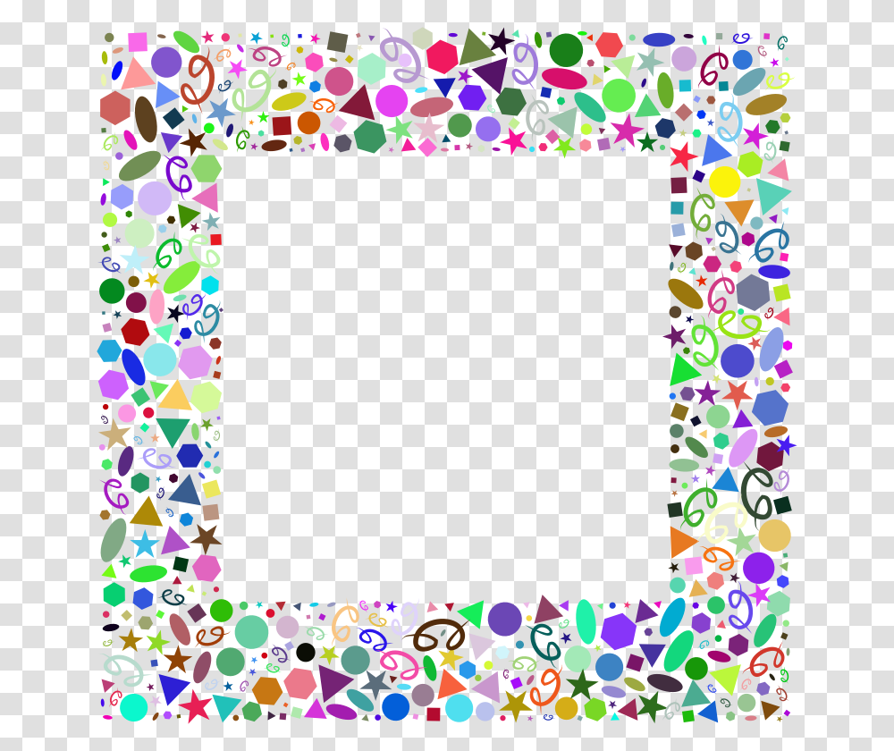 Abstract Geometric Party Frame Prismatic Party Frame Clipart, Pattern, Alphabet, Rug Transparent Png