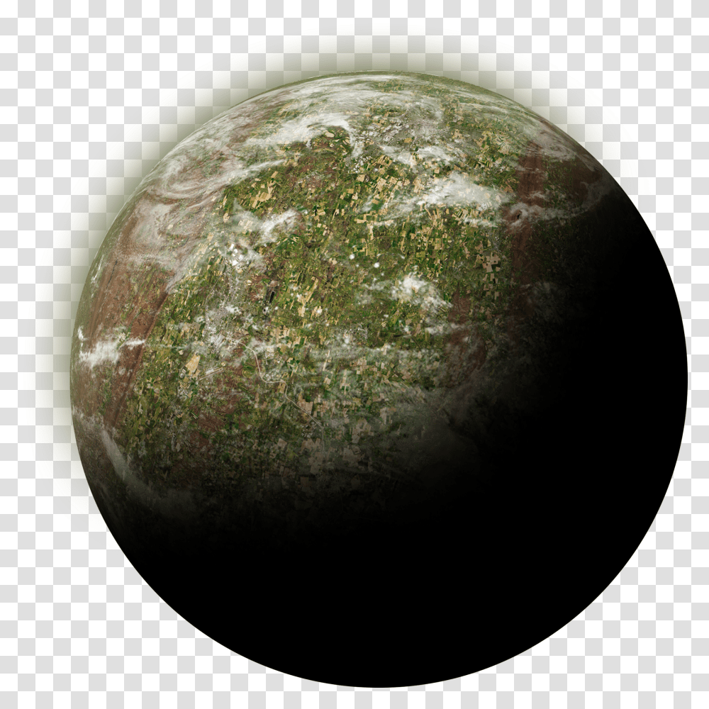 Abstract Green Planet Circle, Outer Space, Astronomy, Universe, Moon Transparent Png