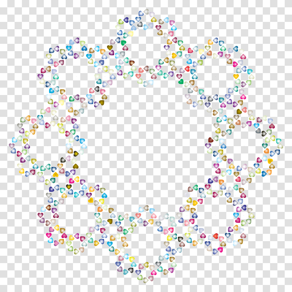 Abstract Hearts Frame Prismatic 2 Clip Arts Circle, Pattern, Number Transparent Png