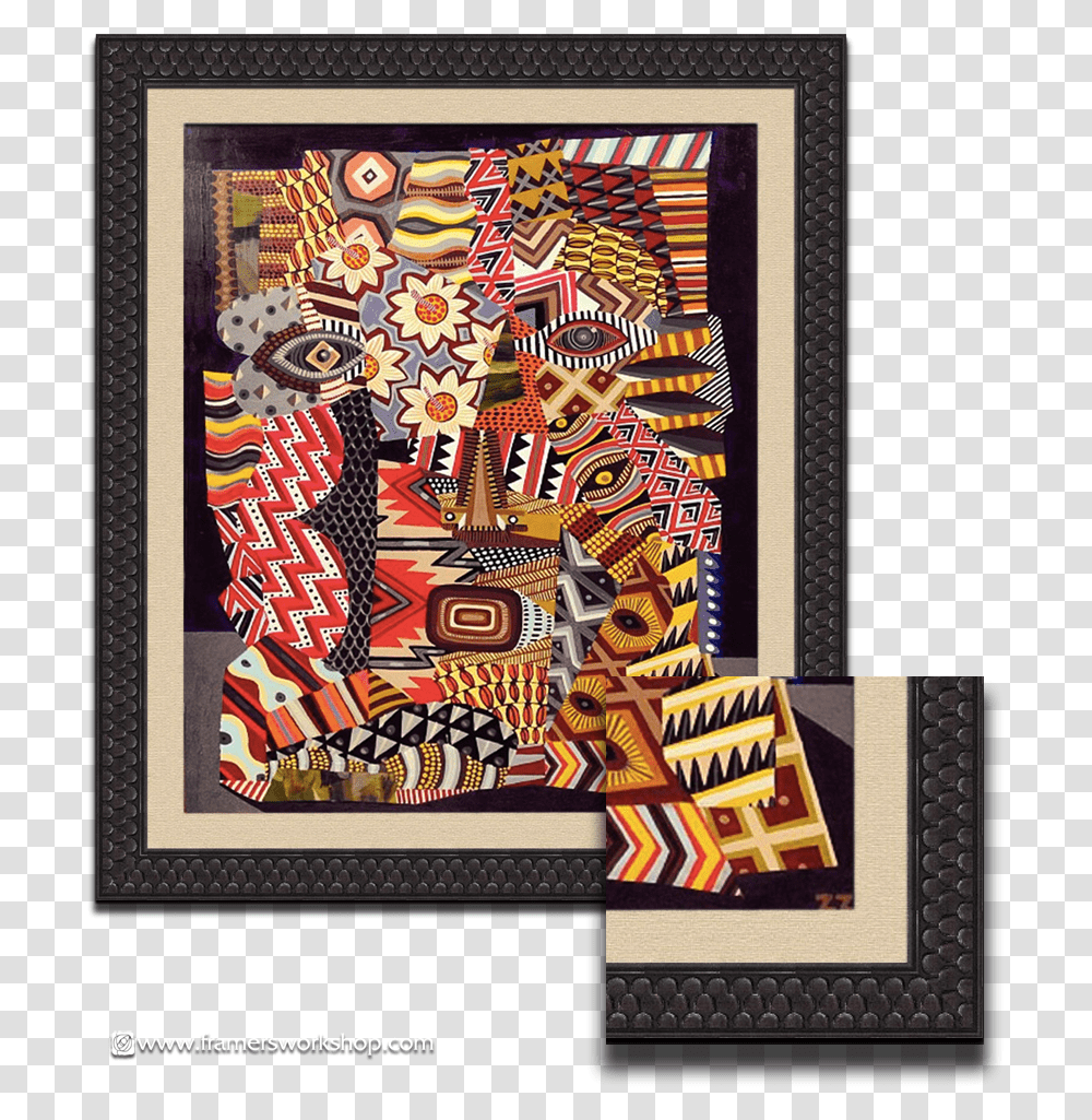 Abstract Painting On Canvas Framed With Linen Liner, Modern Art, Poster, Advertisement Transparent Png