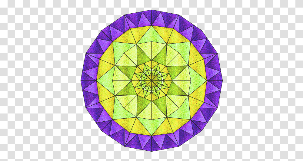 Abstract Paper Patterned Circle Yellow And Purple Centro Cultural Senzala De Capoeira, Ornament, Fractal, Rug, Diamond Transparent Png