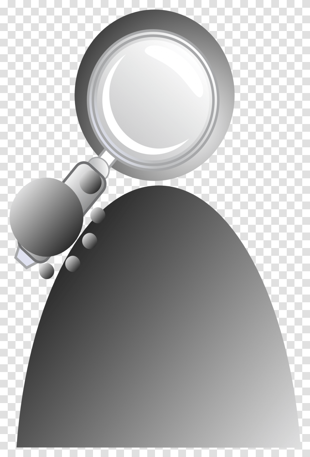 Abstract Person With Loupe Icon Magnifying Glass, Lamp Transparent Png