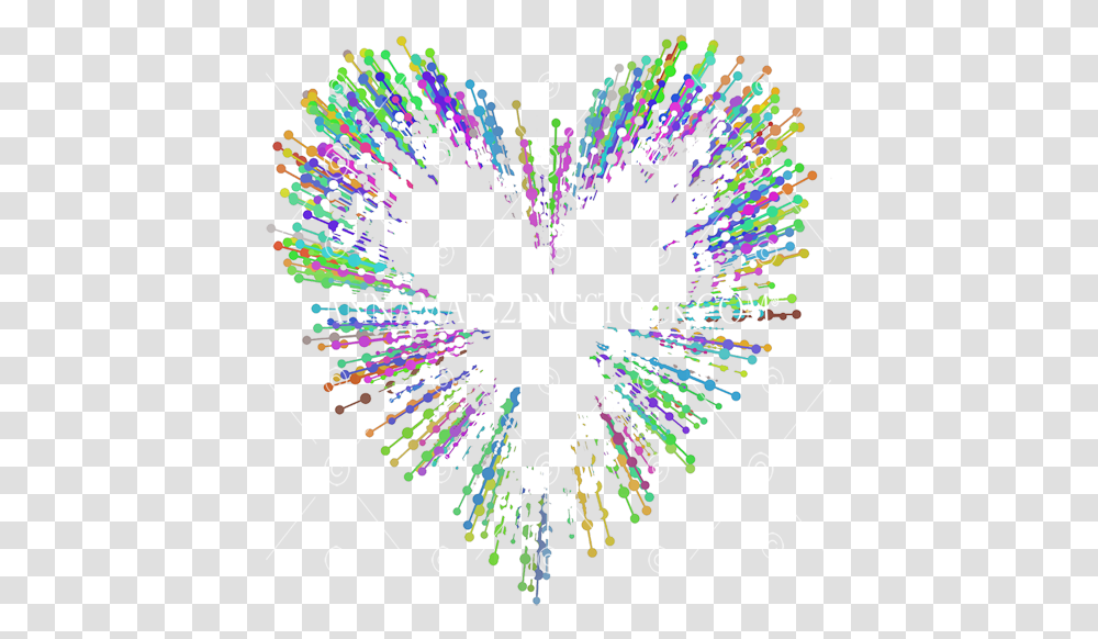 Abstract Rainbow Heart Blown Apart Vertical, Graphics, Floral Design, Pattern, Text Transparent Png