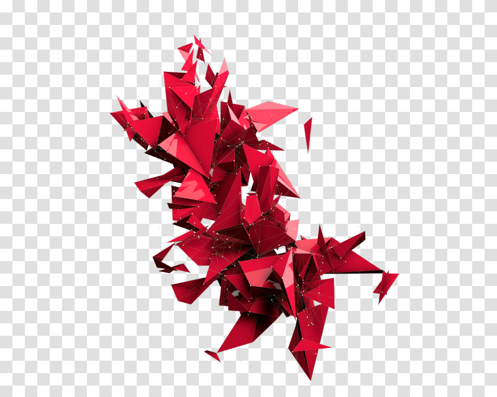 Abstract Red Freetoedit Sweet Gum, Paper, Origami Transparent Png