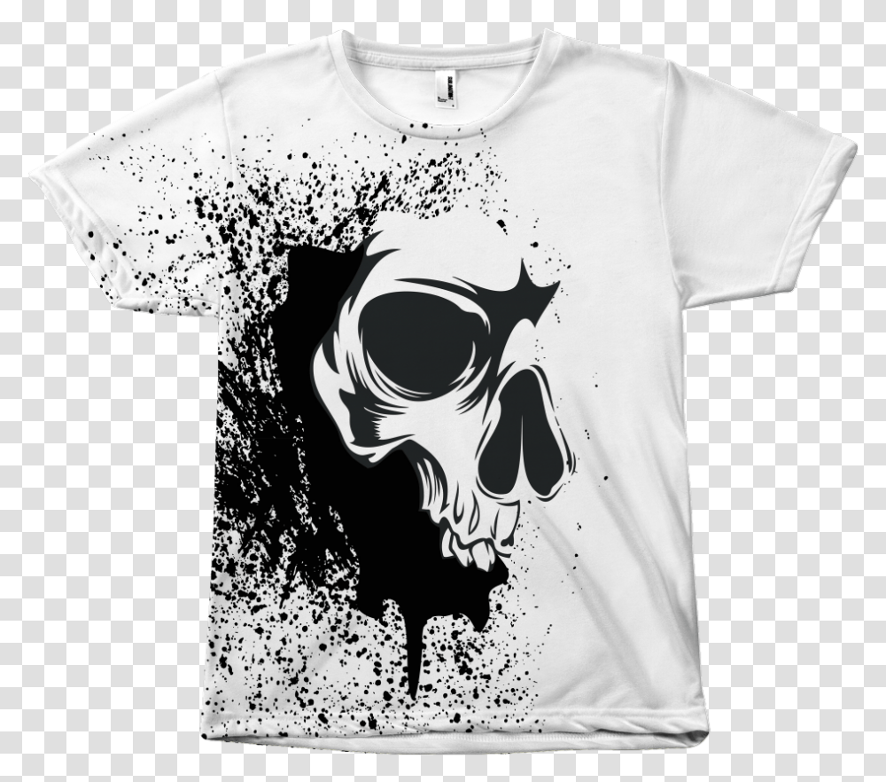Abstract Skull T Shirt Abstract Skull, Apparel, T-Shirt, Sleeve Transparent Png