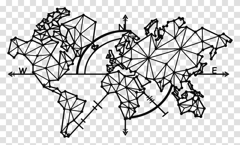 Abstract World Map, Pattern Transparent Png