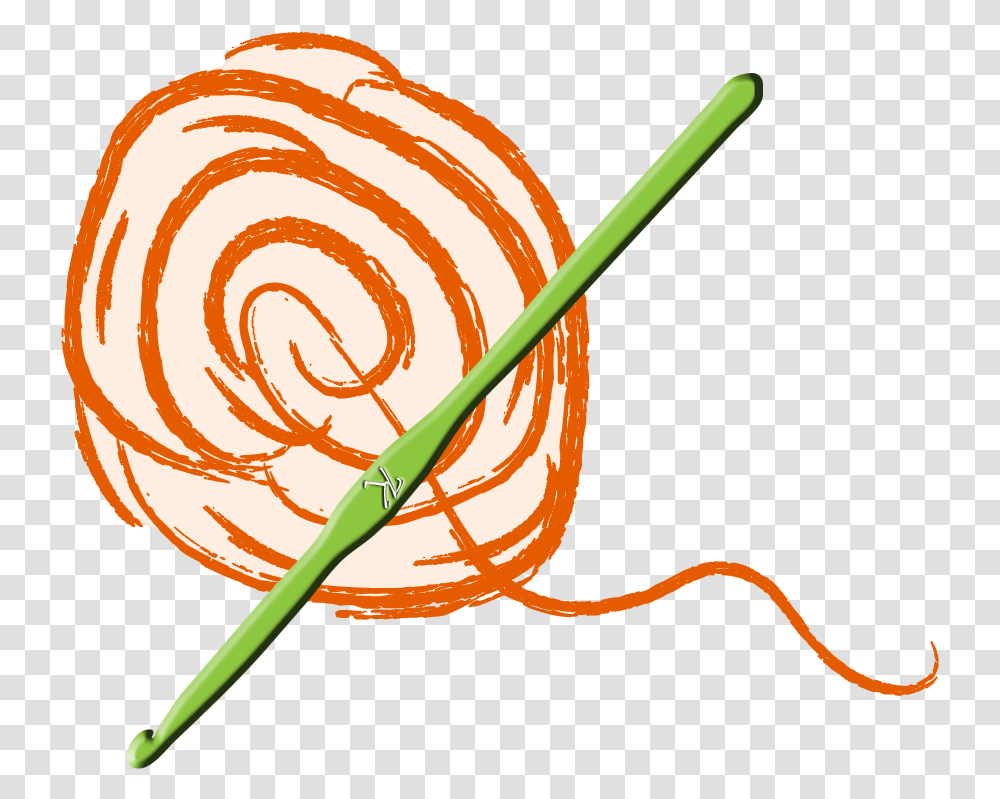 Abstract Yarn And Crochet Needle Yarn And Crochet Hook, Food, Spiral, Candy, Lollipop Transparent Png