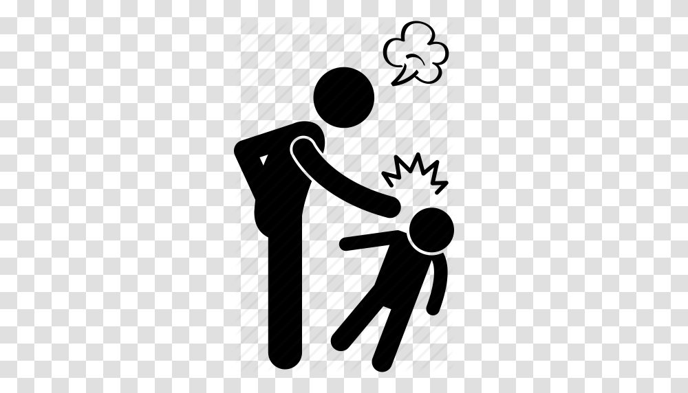 Abuse Abusive Bully Child Hit Physical Slap Icon, Piano, Photography, Silhouette, Hand Transparent Png