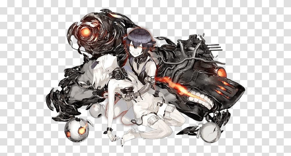 Abyssal Twin Hime And Abyssal Twin Hime Drawn By Akira Kancolle Abyssal Twin Princess, Helmet, Person Transparent Png