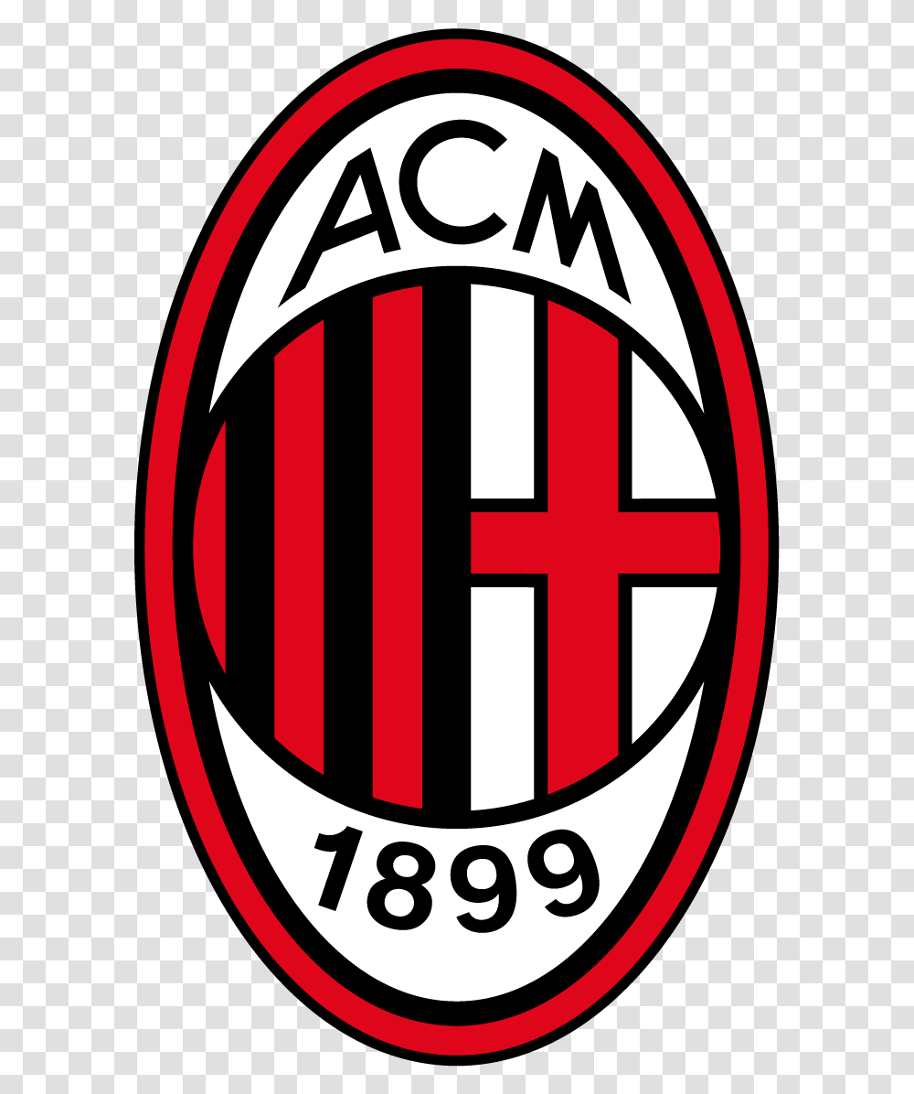 Ac Milan Ac Milan Football Logo, Symbol, Trademark, Label, Text Transparent Png
