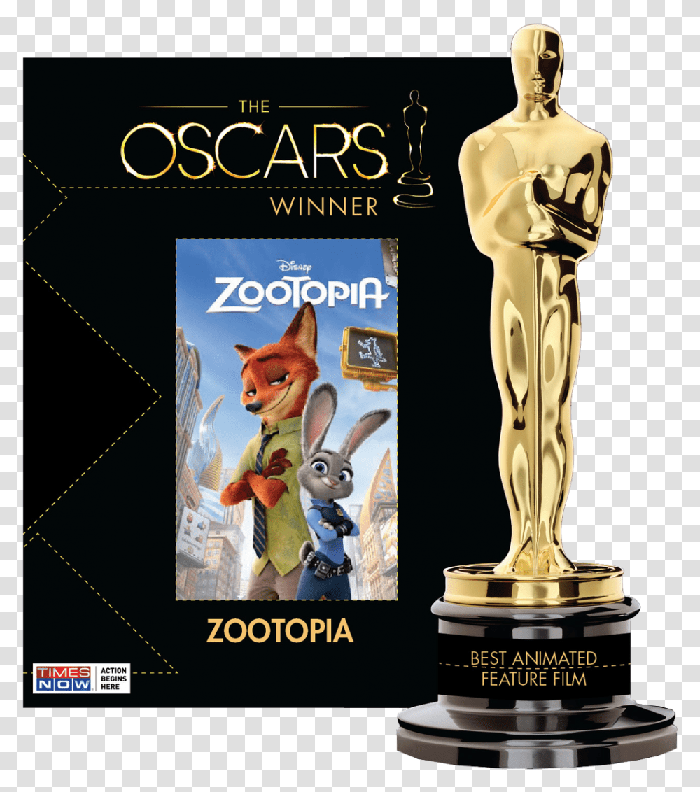 Academy Award Animated Feature Film Zootopia Oscars Academy Award Background, Trophy, Wedding Cake, Dessert, Food Transparent Png