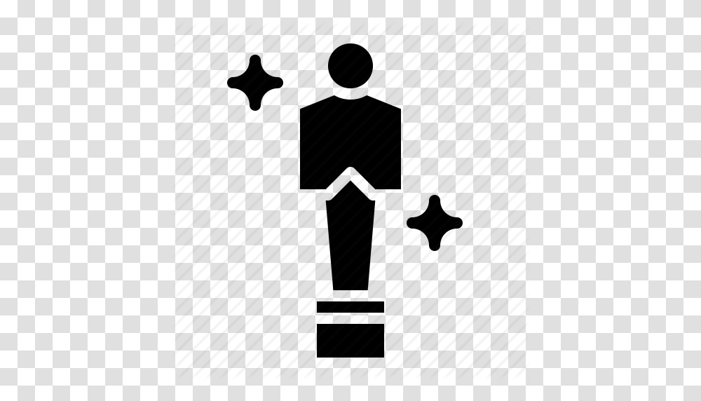 Academy Award Oscar Trophy Icon, Silhouette, Standing, Briefcase Transparent Png