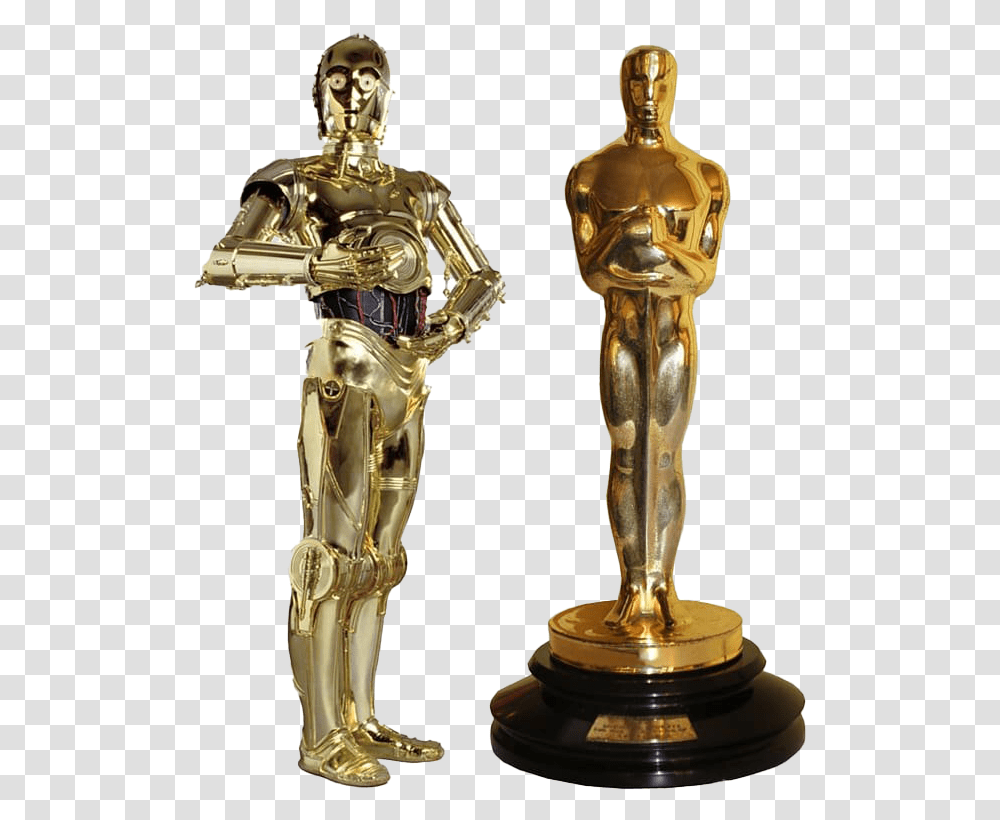 Academy Award Statue Image Gold Guy From Star Wars, Bronze, Trophy, Chess, Game Transparent Png
