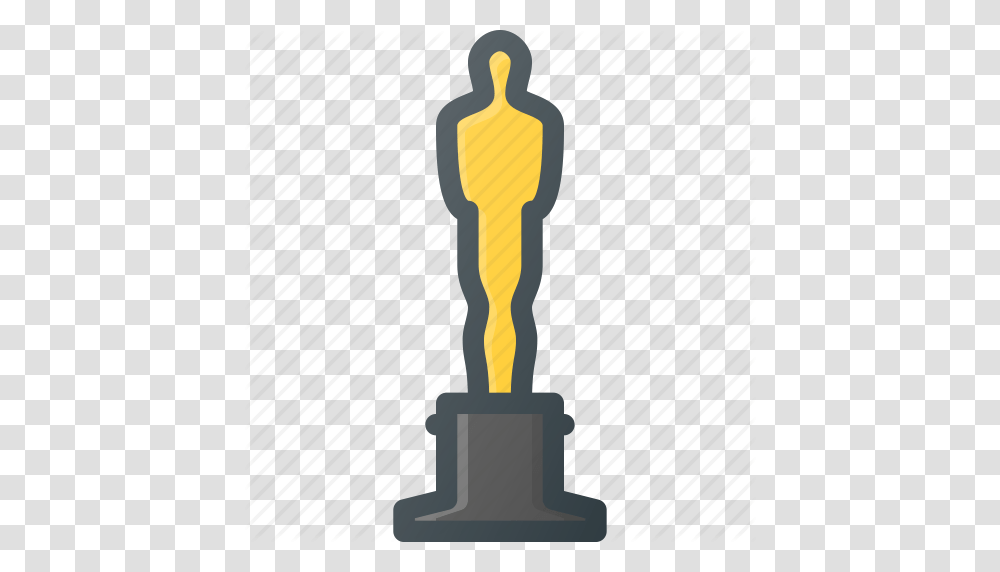 Academy Awward Film Movie Oscar Reward Icon, Trophy, Hand, Light Transparent Png