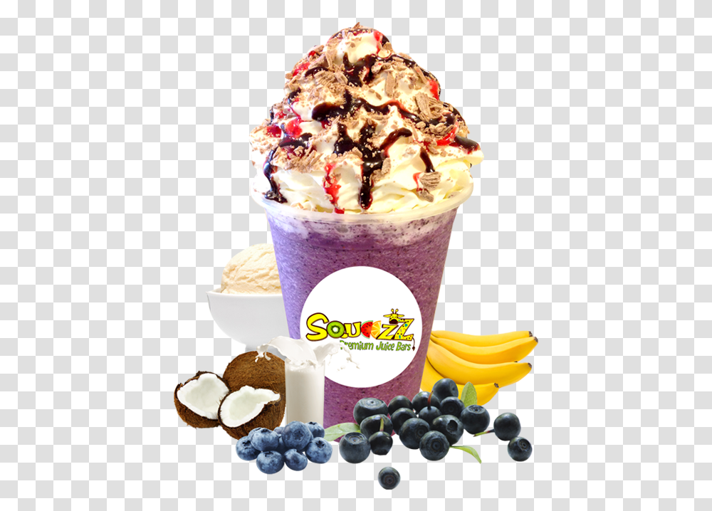 Acai Berry Milkshake Dondurma, Cream, Dessert, Food, Ice Cream Transparent Png