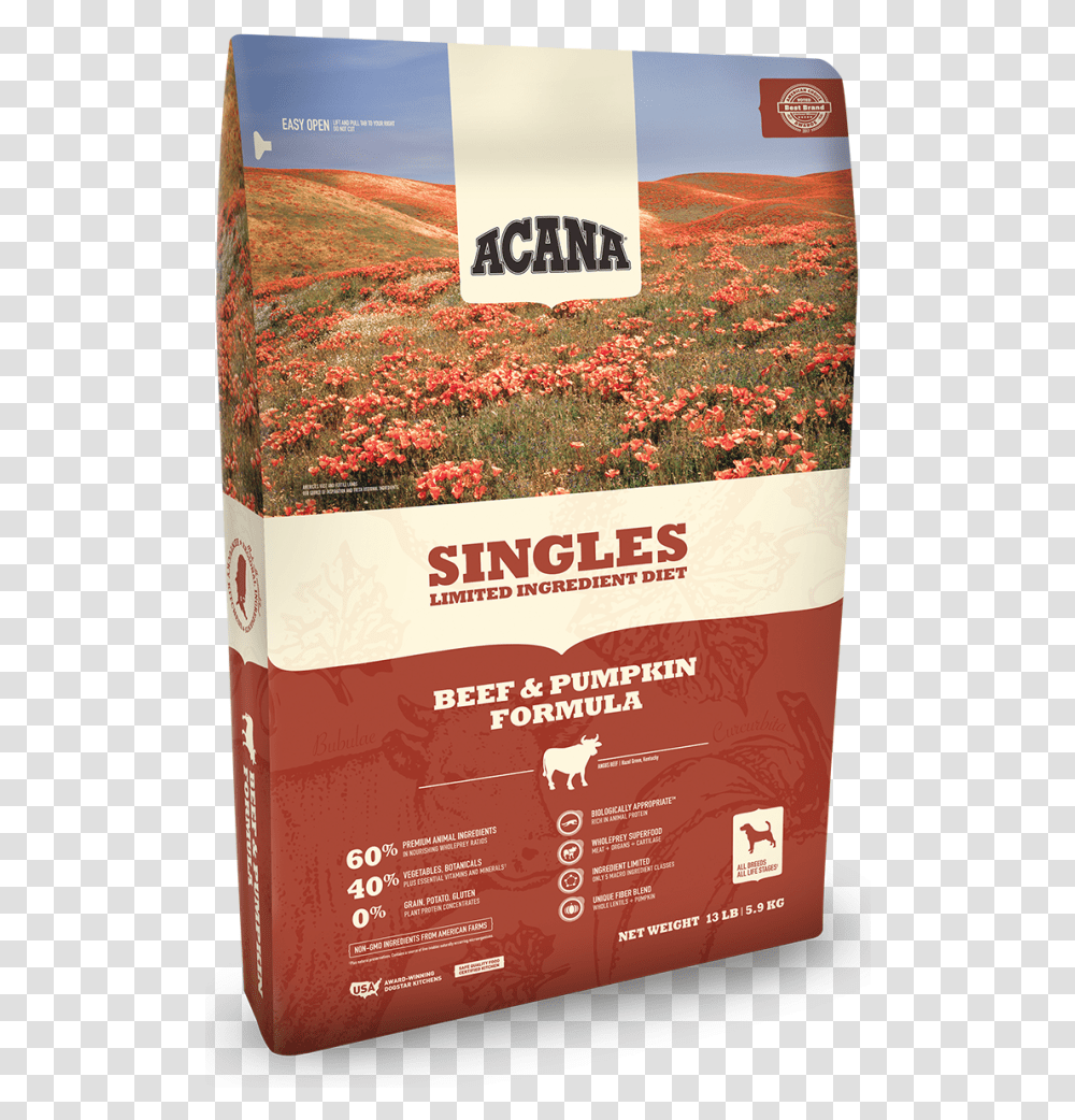 Acana Singles Limited Ingredient Diet Grain Free Beef, Advertisement, Poster, Flyer, Paper Transparent Png