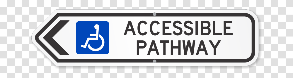 Accessible Pathway Handicapped Access Sign Sign, Number, Alphabet Transparent Png