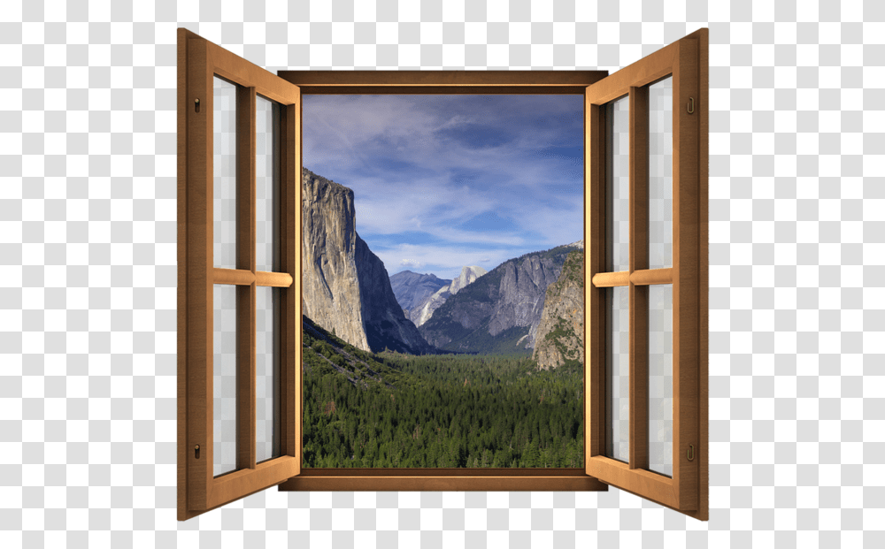 Accessoriesmuralart Yosemite National Park Yosemite Valley, Picture Window Transparent Png