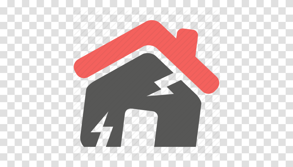 Accident Disaster Earthquake Hazard House Insurance Risk Icon, Tool, Handsaw, Hacksaw Transparent Png